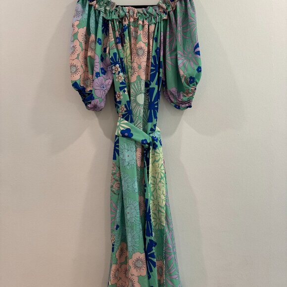 Oopscool Off-The-Shoulder Printed Dress L - Picture 5 of 7